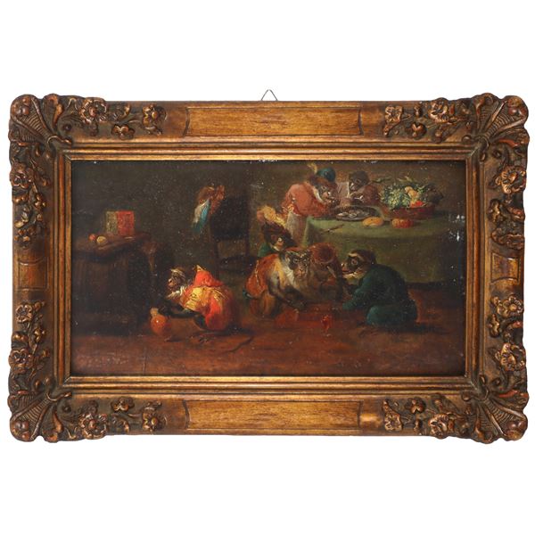 David Teniers il Giovane - The Monkey Feast