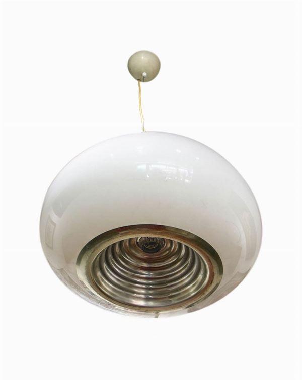 Achille e Pier Giacomo Castiglioni per  Flos - Glass chandelier, mod. Black and White, Flos.