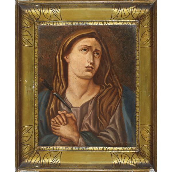 Madonna addolorata in preghiera