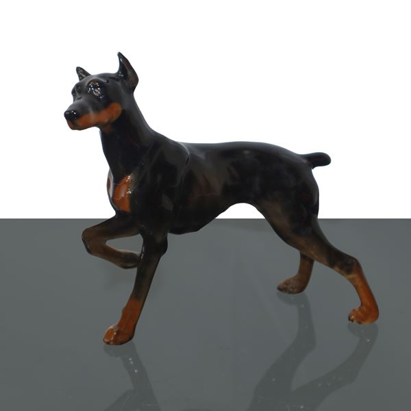 Dobermann in porcellana tedesca, JHR Bavaria.