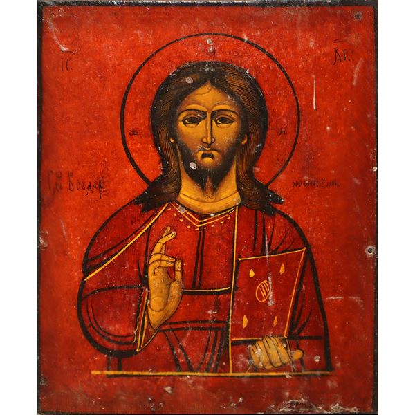 Icona russa raffigurante Cristo Pantocratore