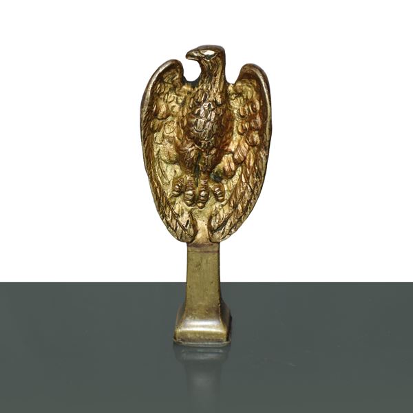 Sigillo-scultura Fascista “Aquila in bronzo dorato” 