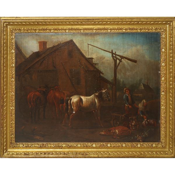 Michelangelo Cerquozzi - Ancient inn for changing horses