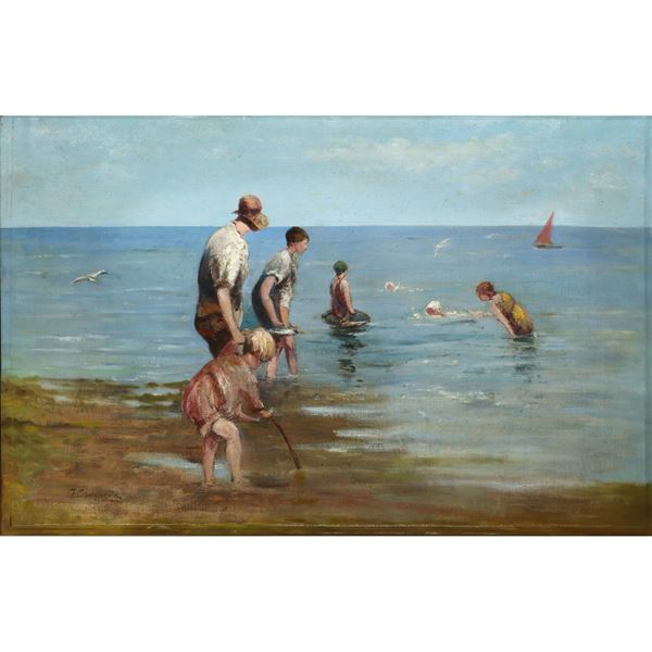 Francesco Camarda - La famiglia a mare