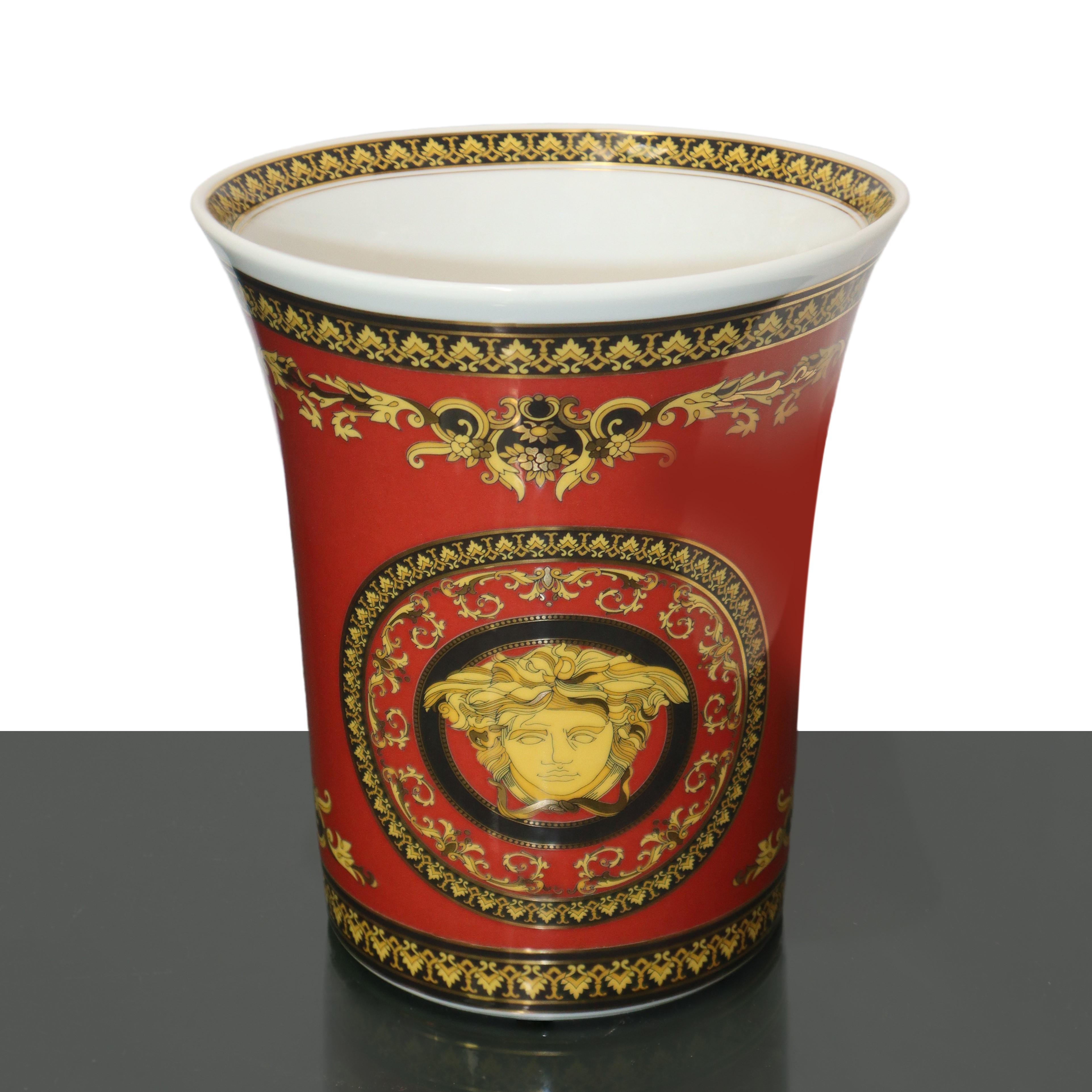 Versace per Rosenthal - Vaso in Porcellana Modello Medusa, Collezione Ikarus