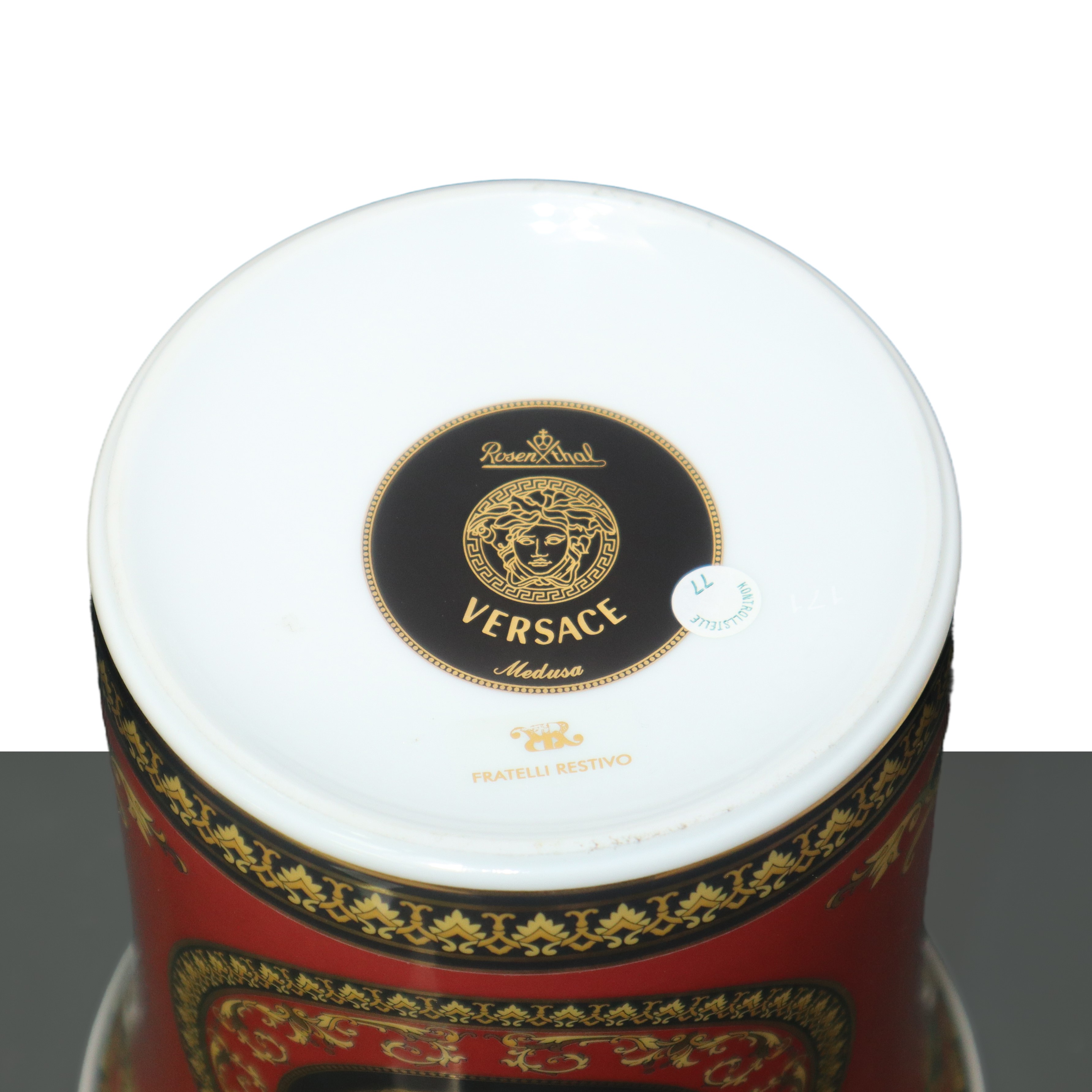 Versace per Rosenthal - Vaso in Porcellana Modello Medusa, Collezione Ikarus