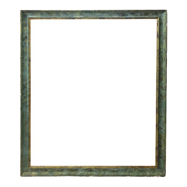 Large green painted wooden frame