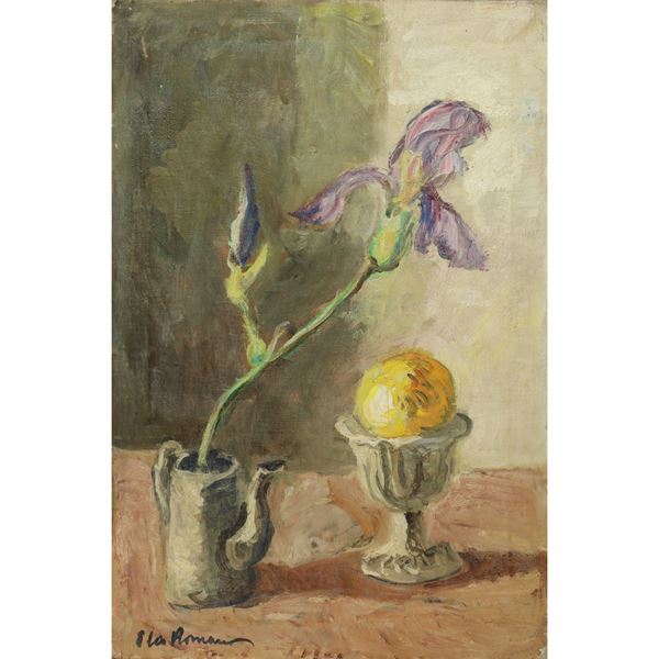 Elio Romano - Still life with flower and fruit