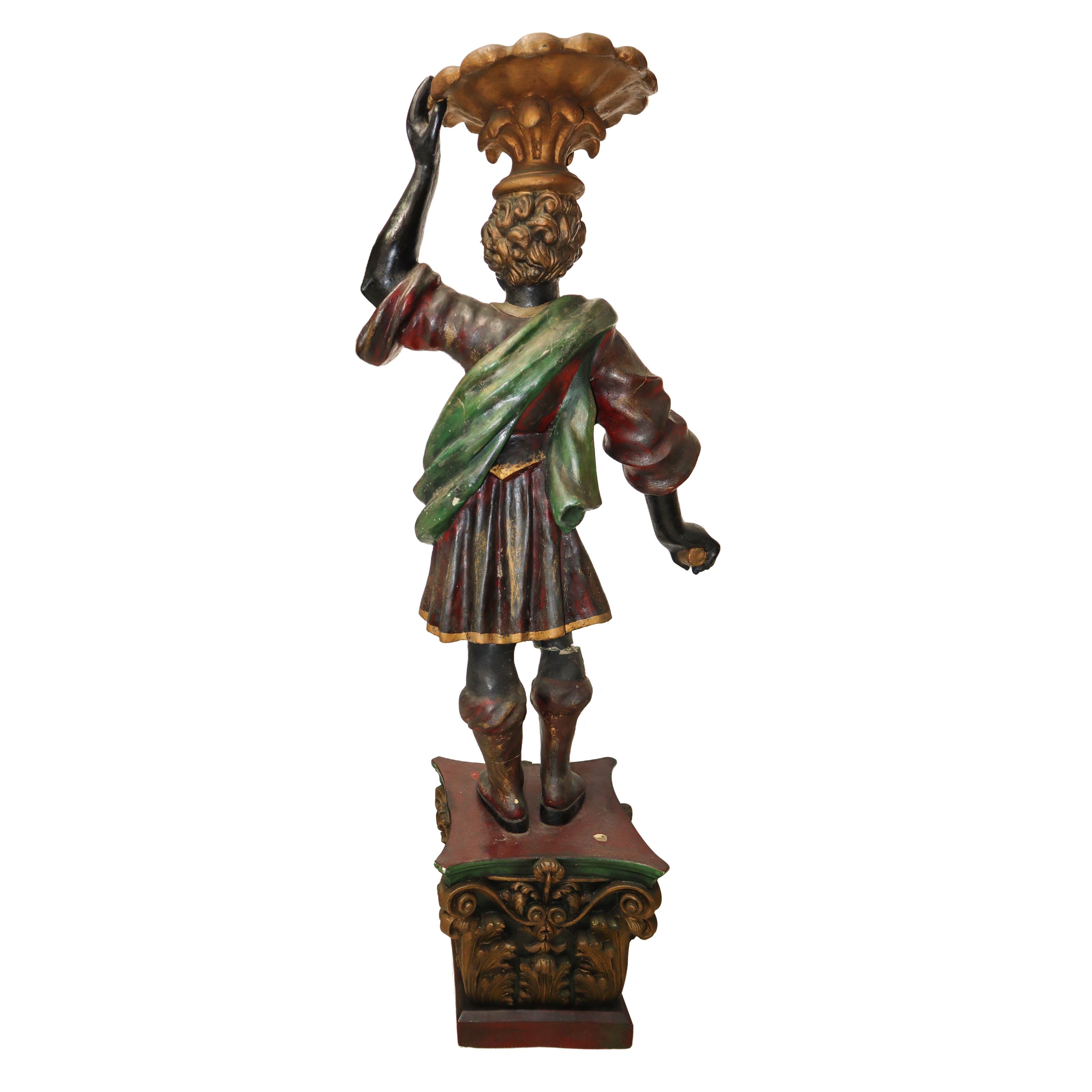 Moro veneziano in legno policromo