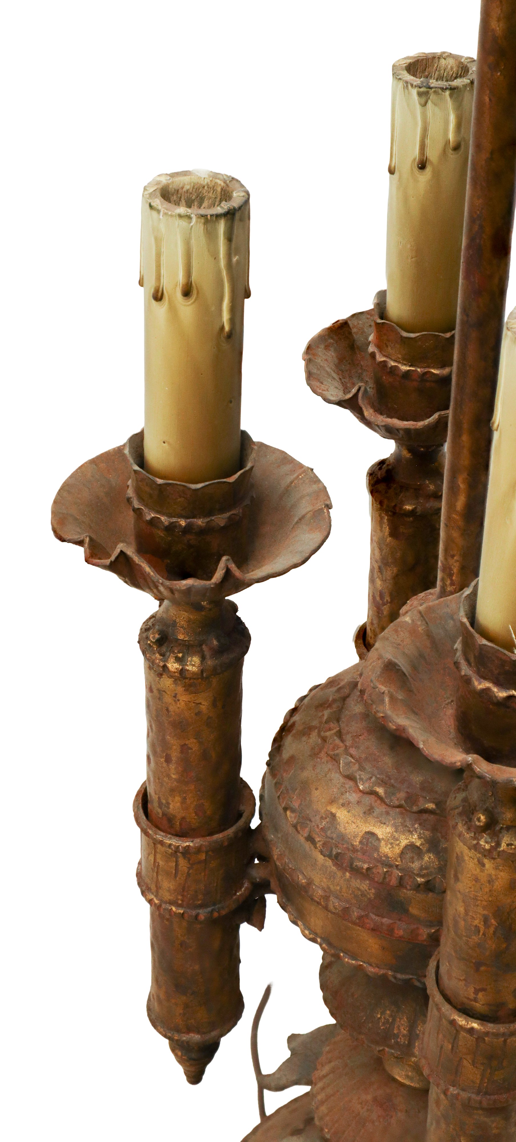 Lume in ottone a 4 candele