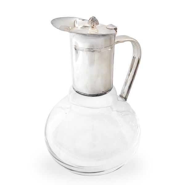 Fleuron - Carafe in silver plated and glass