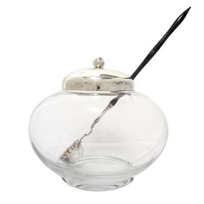 Barattolo Porta Punch in Vetro con Coperchio e Mestolo in Metallo