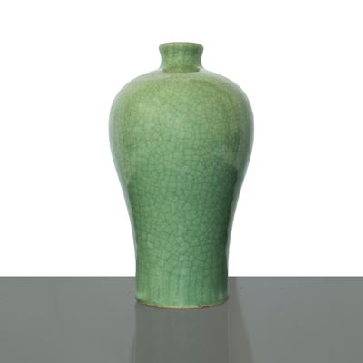 Vaso Cinese Meiping in Ceramica Verde