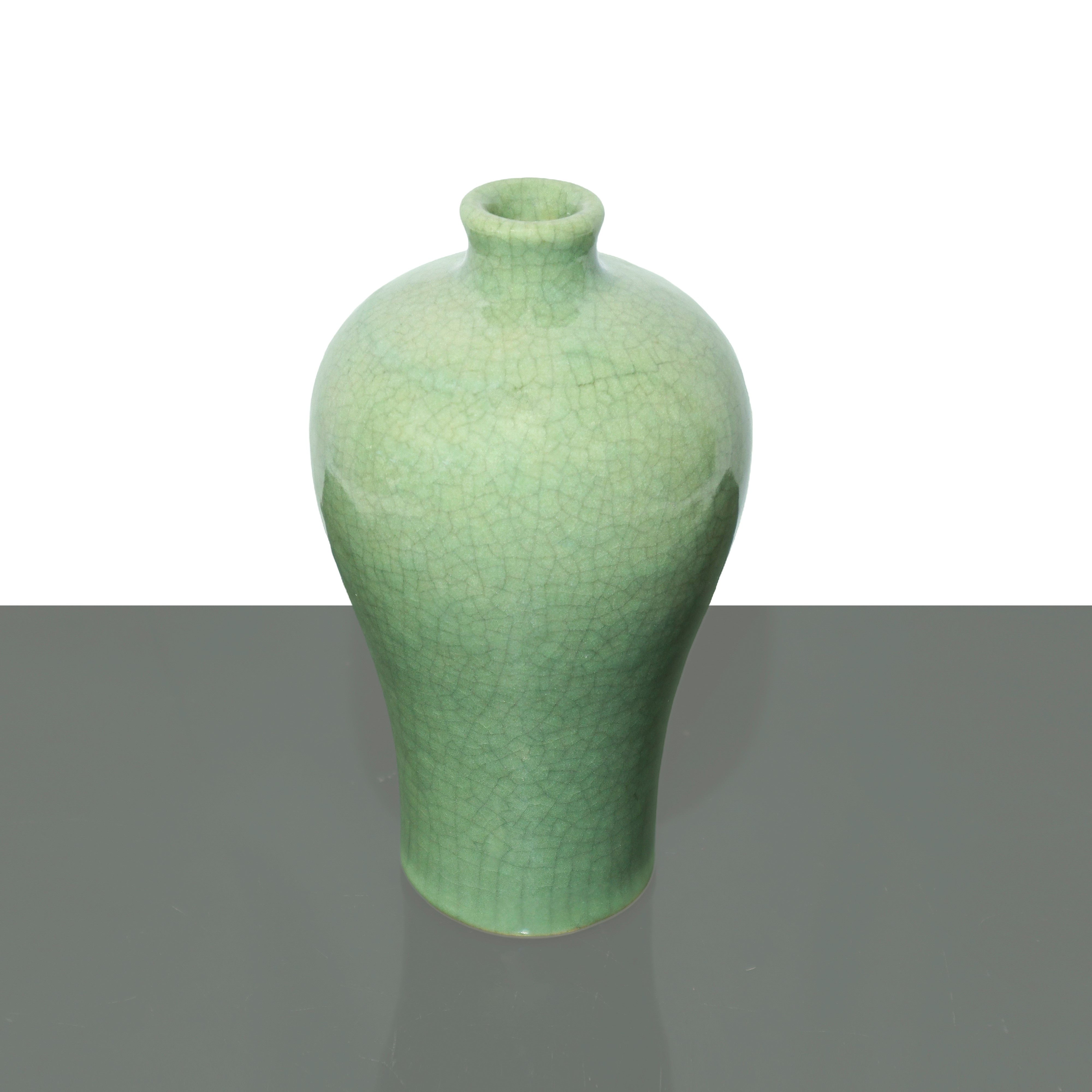 Vaso Cinese Meiping in Ceramica Verde