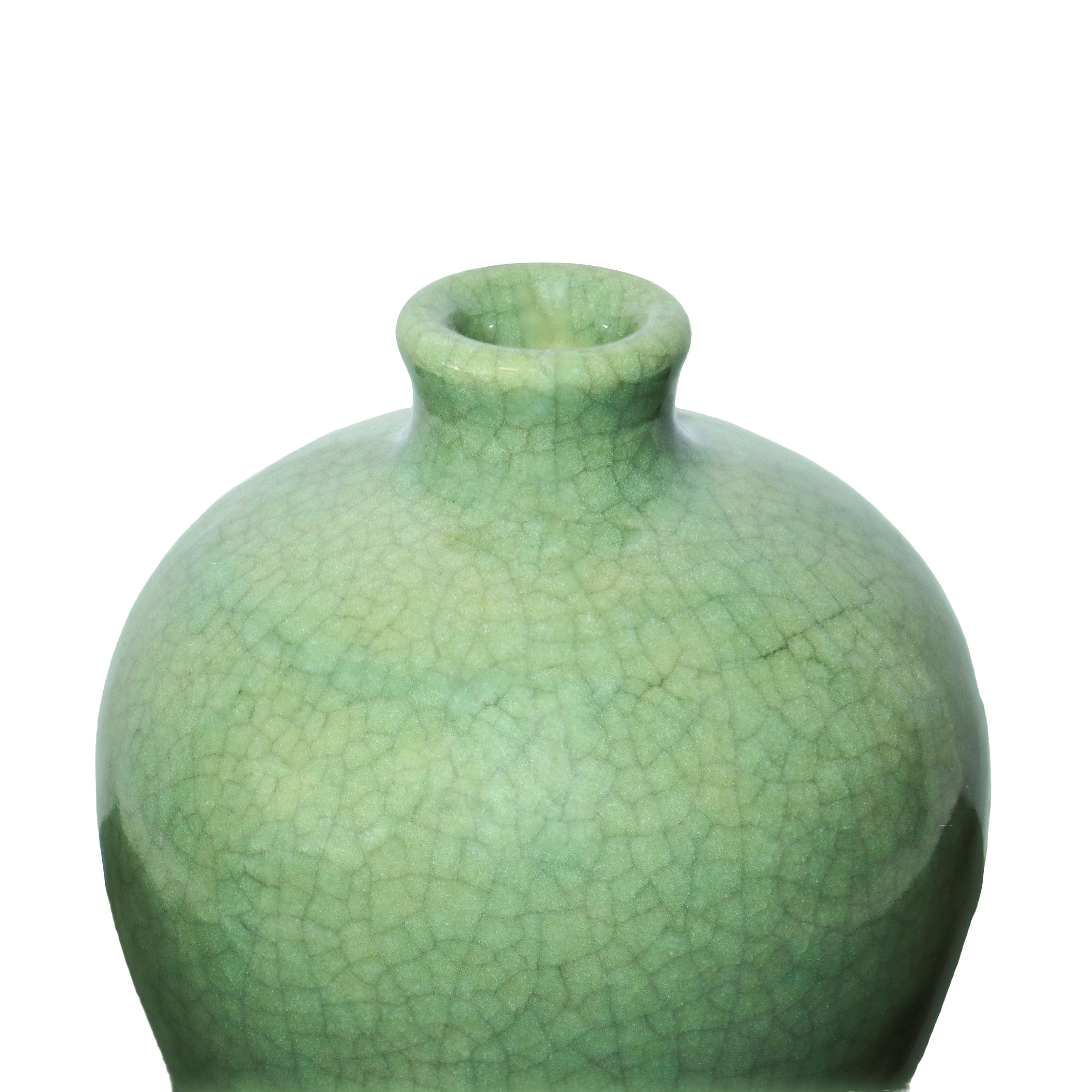 Vaso Cinese Meiping in Ceramica Verde