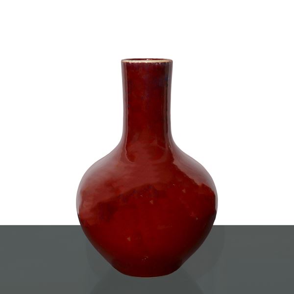 Chinese oxblood porcelain vase