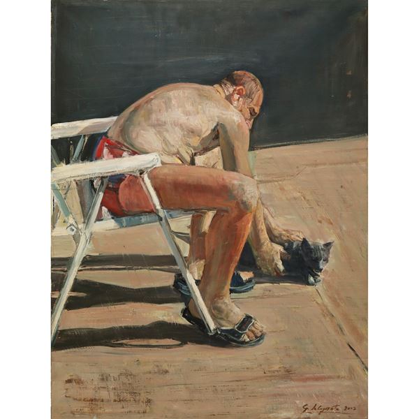 Giovanni La Cognata - Figura con gatto