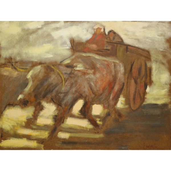 Albino Lorenzo - Cart with oxen