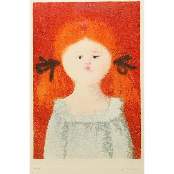 Antonio  Bueno - Bambina con i capelli rossi