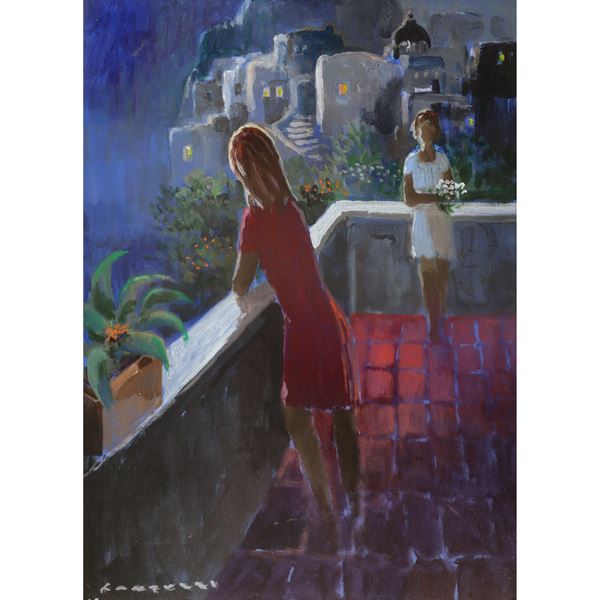 Woman on the balcony