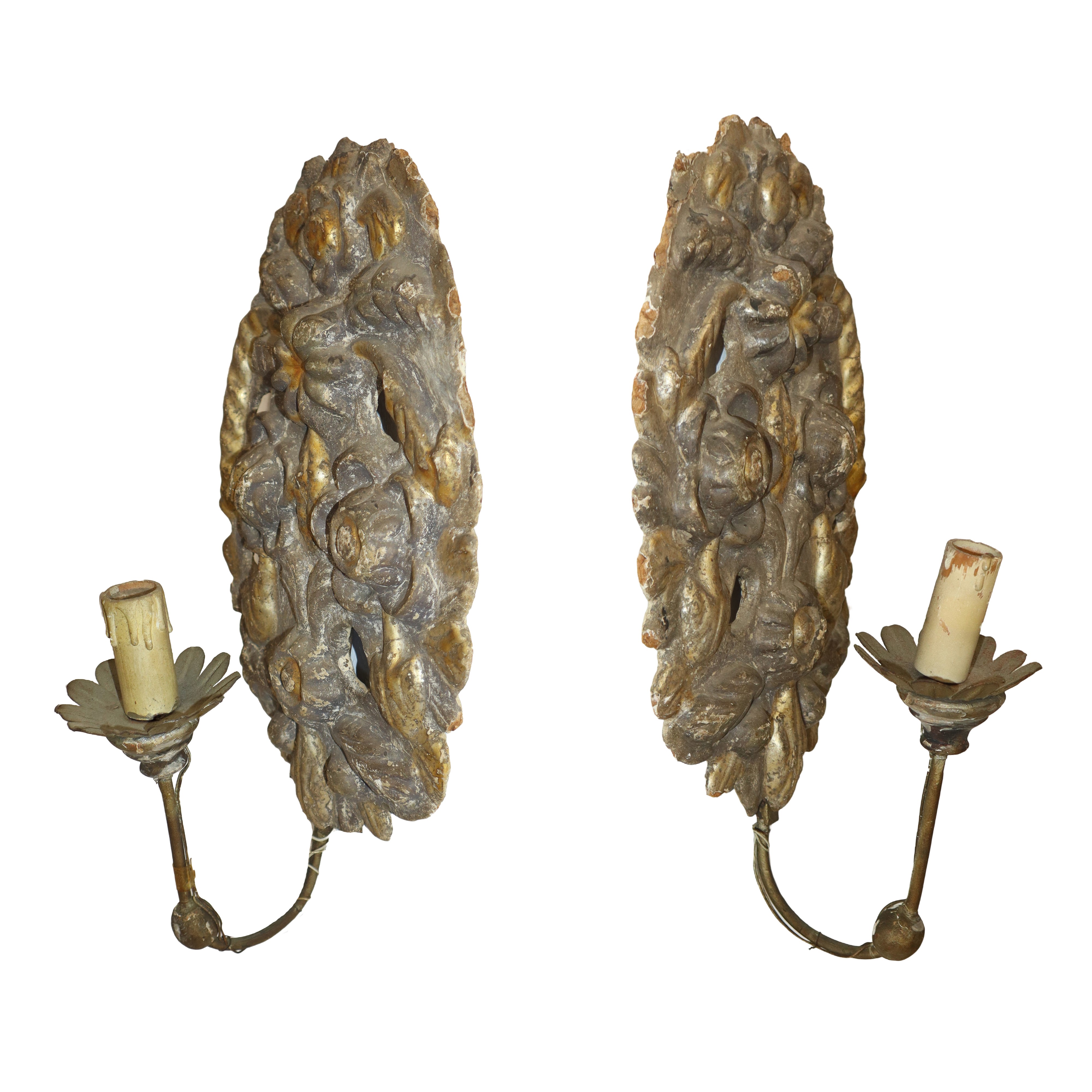 Coppia di appliques monoluce con ventolina