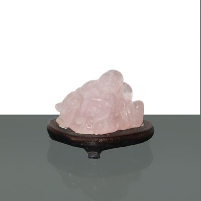 Piccolo Buddha in Quarzo Rosa