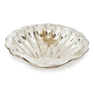 Svuotatasche a Forma di Conchiglia in Silver
