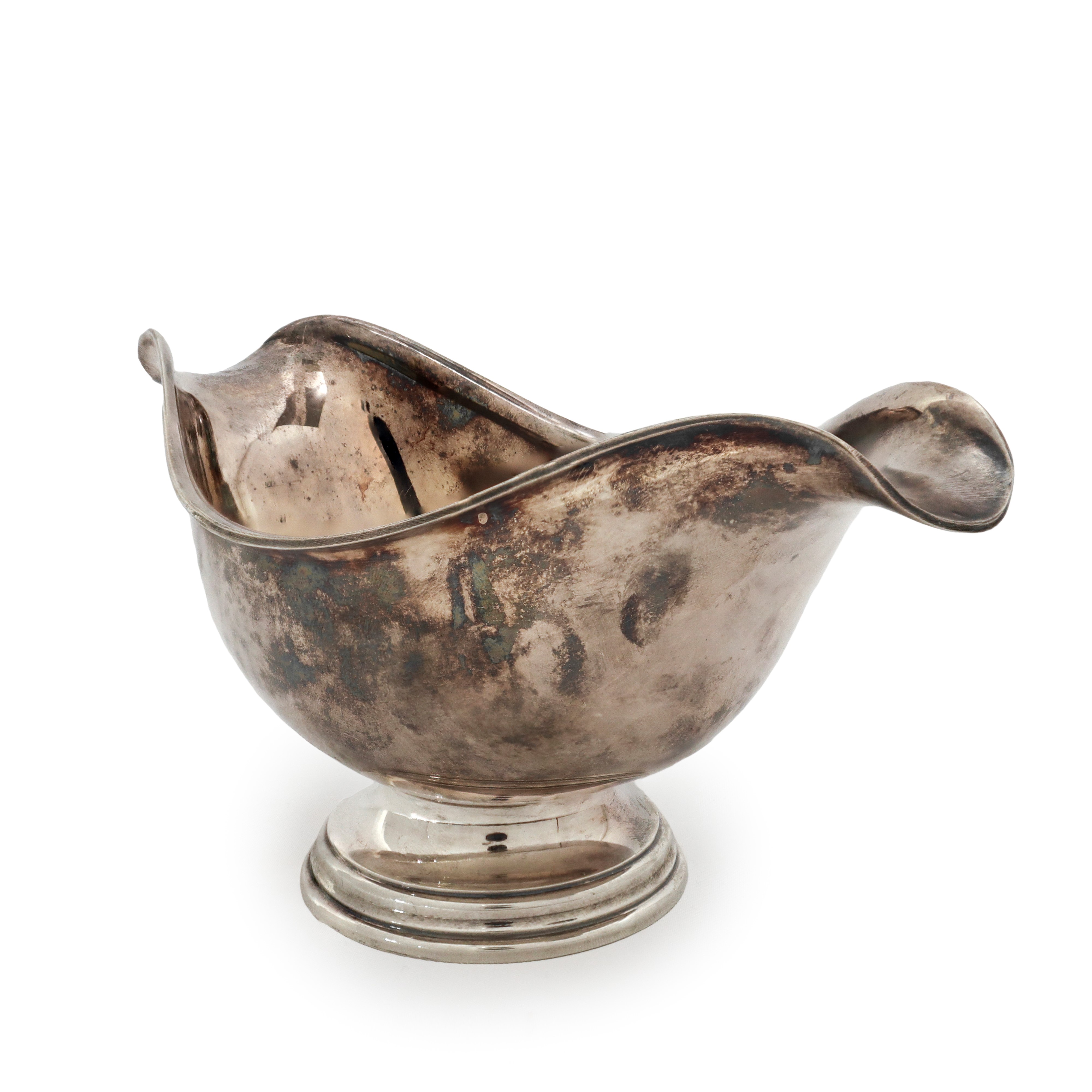 Salsiera in alpacca argentato