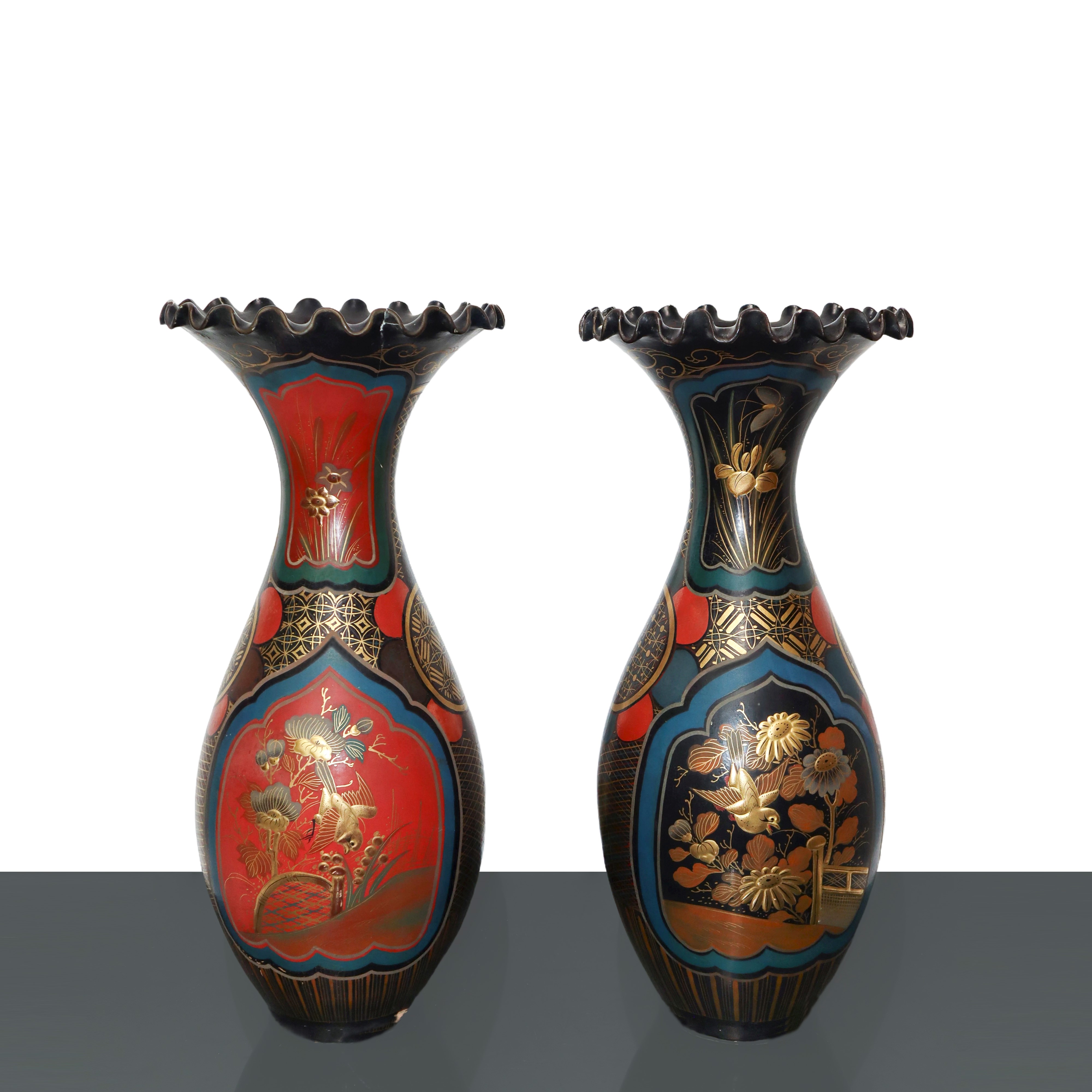 Coppia di vasi giapponesi