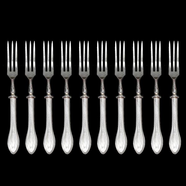 Set of 10 dessert forks