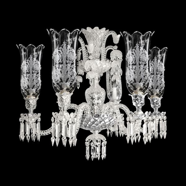 Baccarat France - Chandelier model LE 219 with six lights in crystal