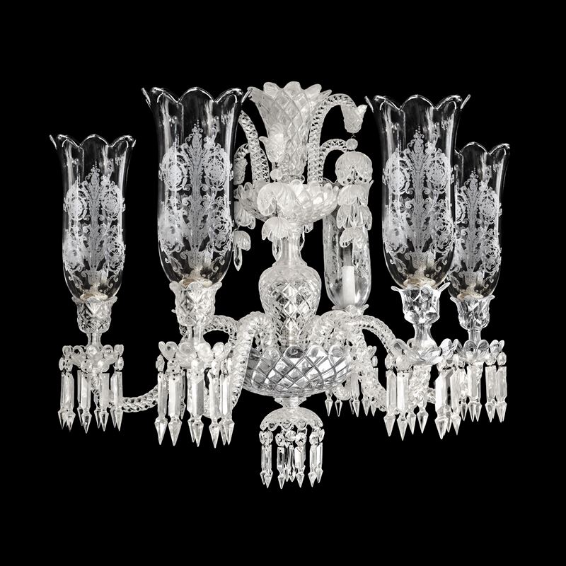 Baccarat France - Lampadario Modello L.e. 219 a Sei Luci in Cristallo