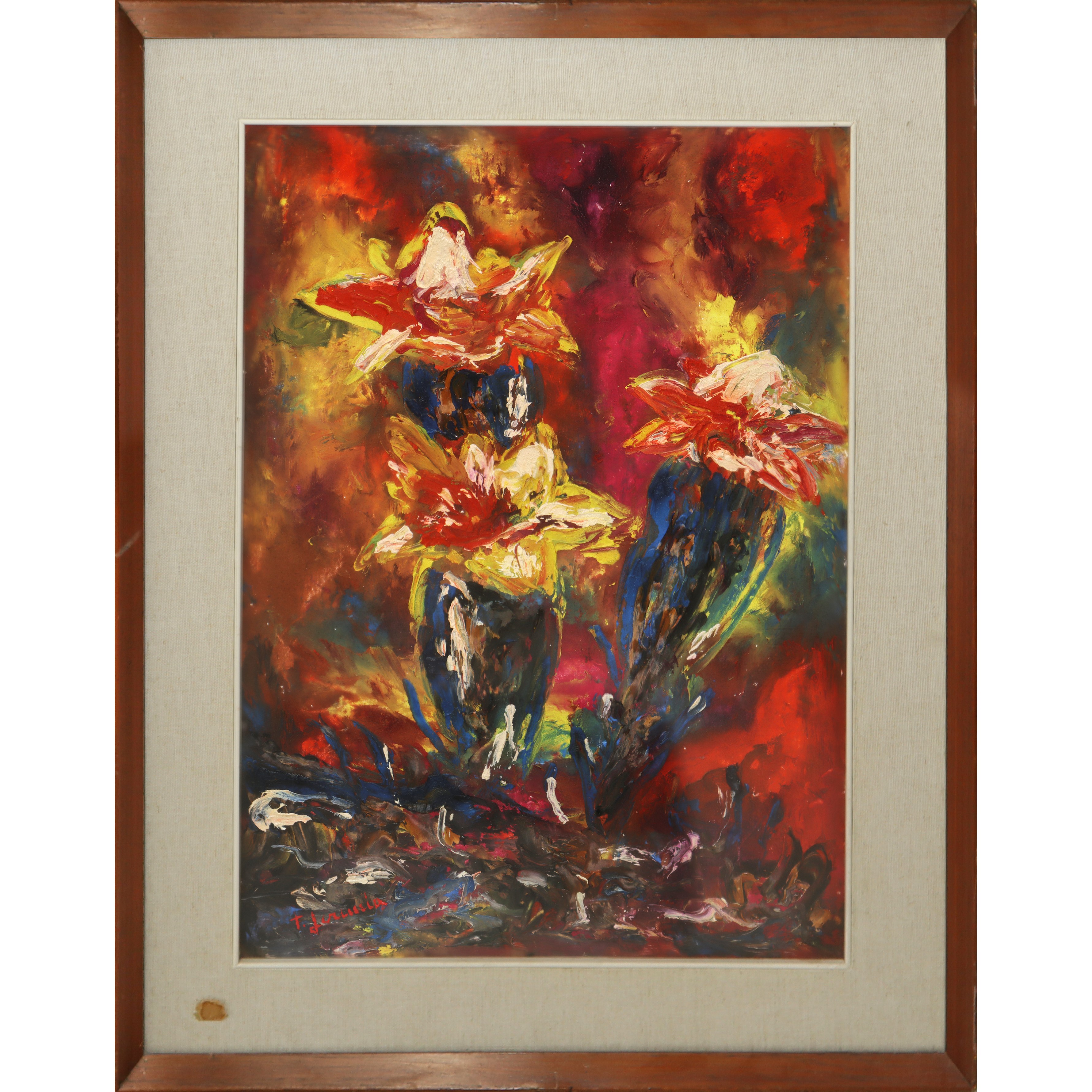 Pale di fichi d'india fiorite