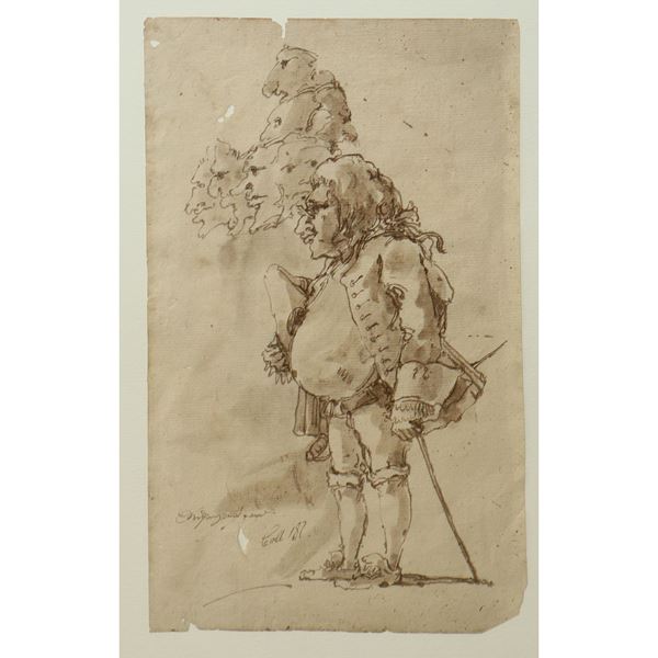 Jacques Callot - Character with stick