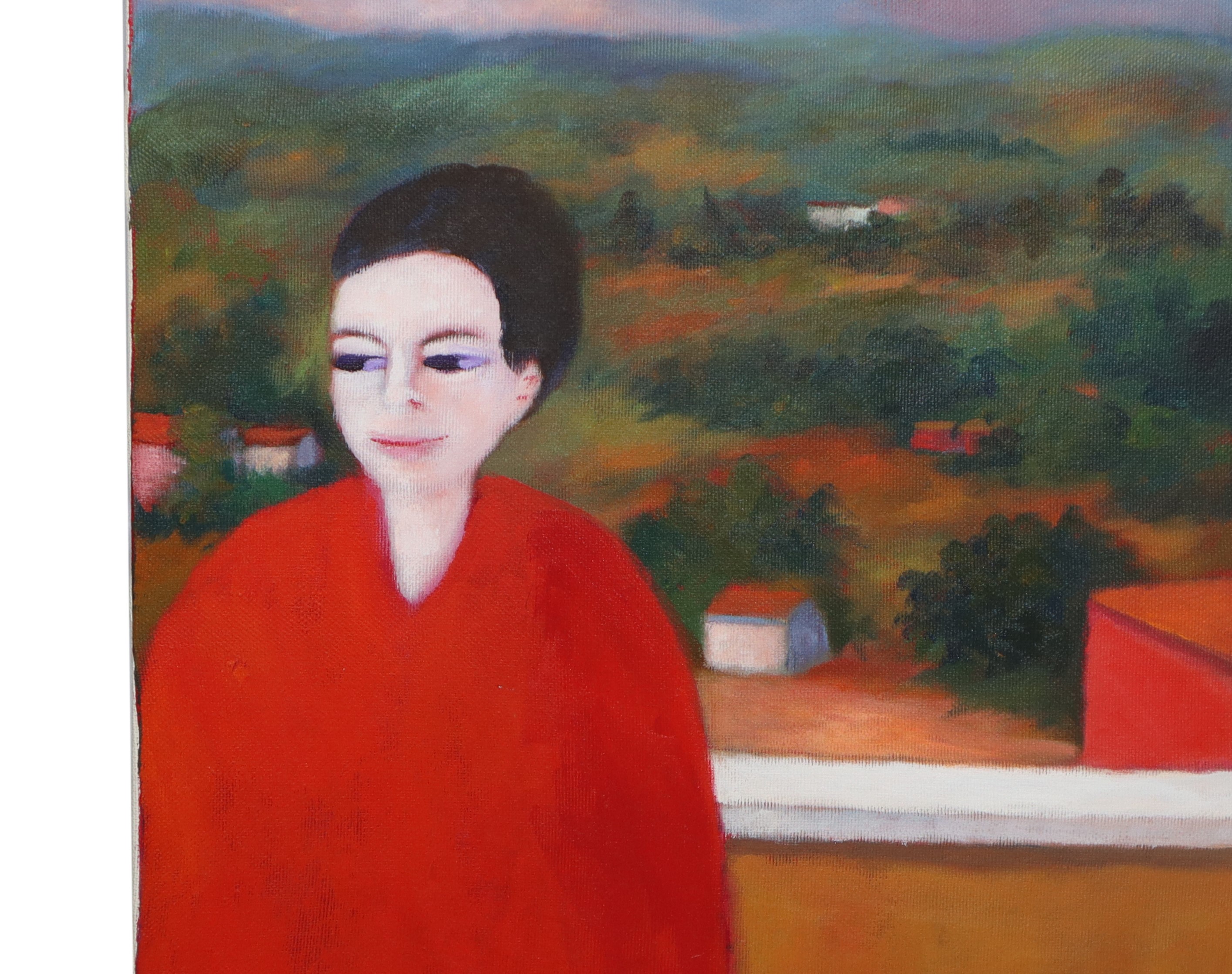 Figura di donna e paesaggio