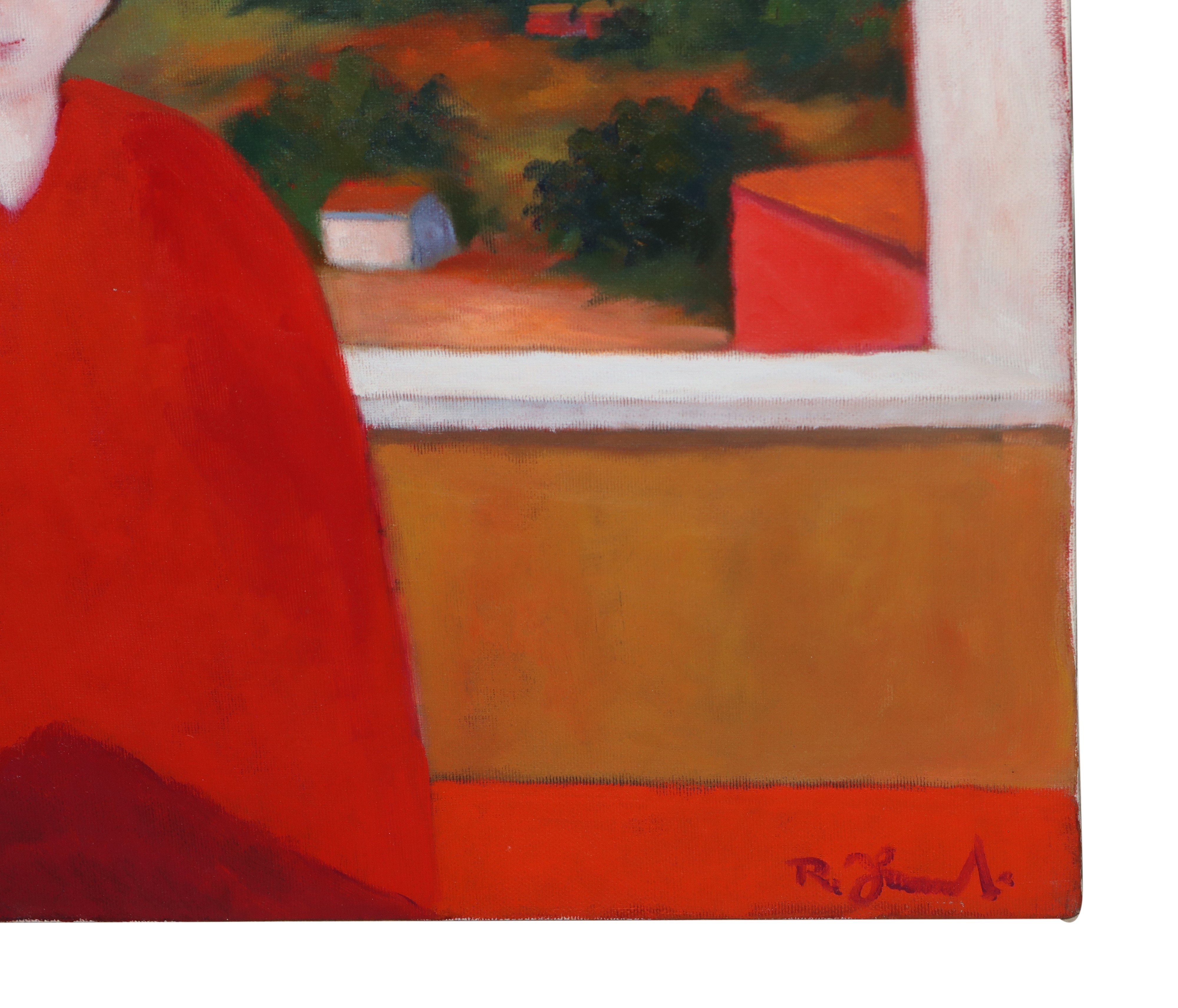 Figura di donna e paesaggio