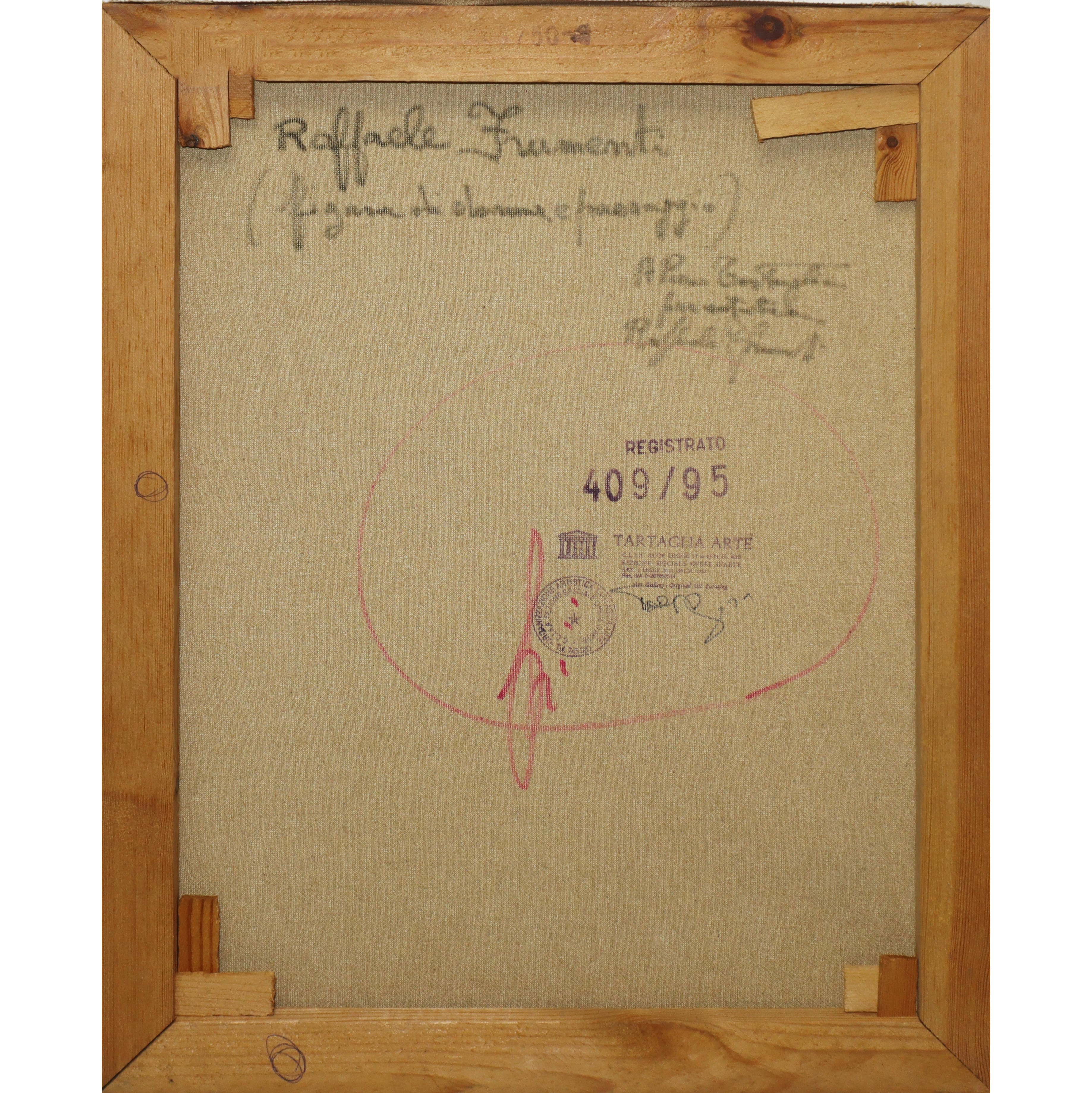 Figura di donna e paesaggio