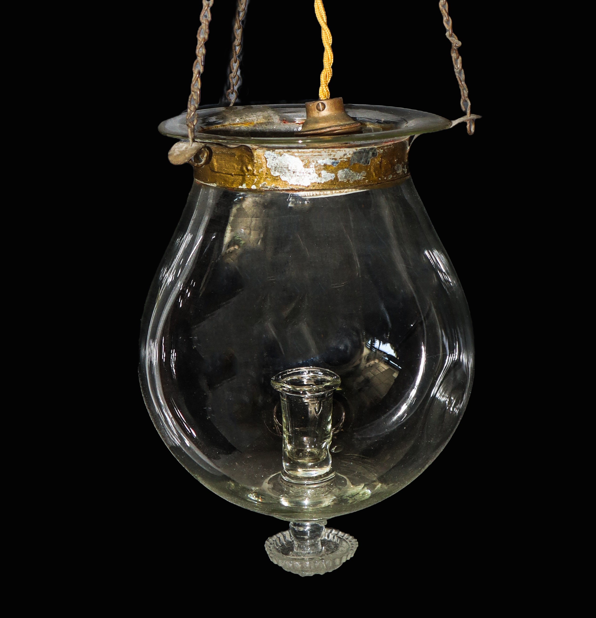 Sospensione in vetro di Murano soffiato a mano portacandela