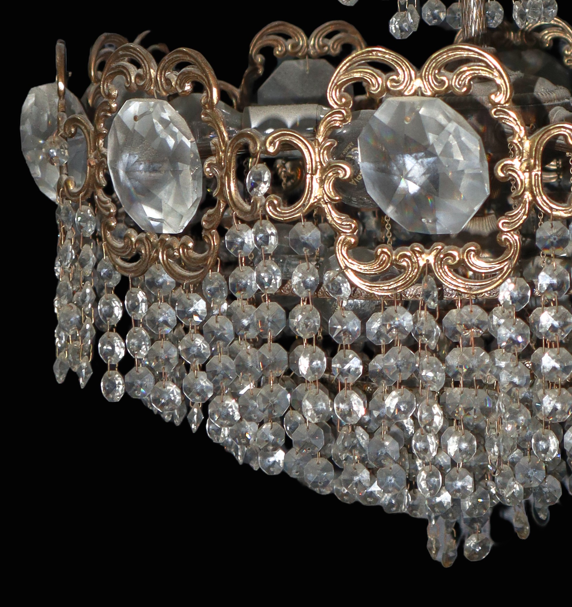 Lampadario con brindoli a 10 luci