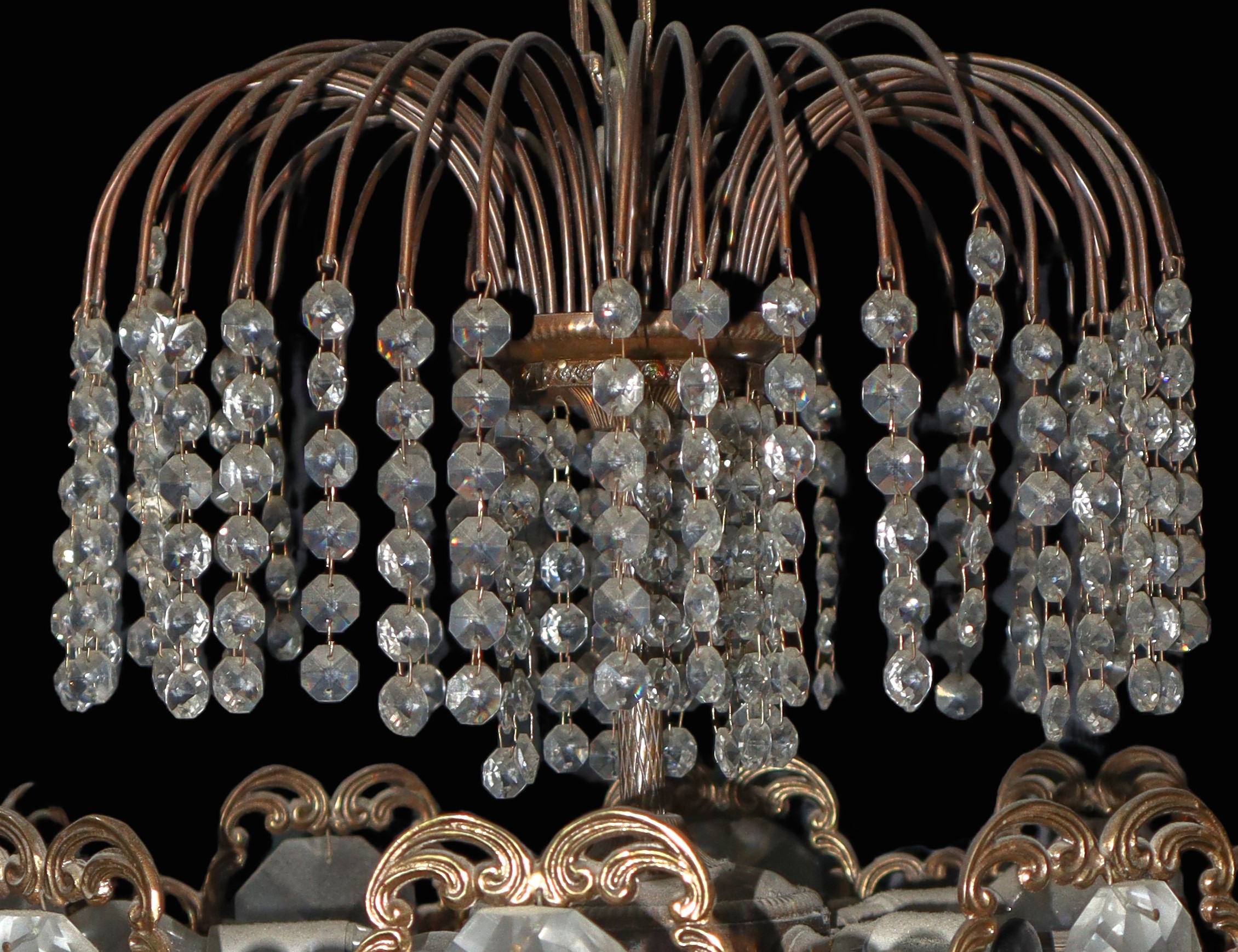 Lampadario con brindoli a 10 luci