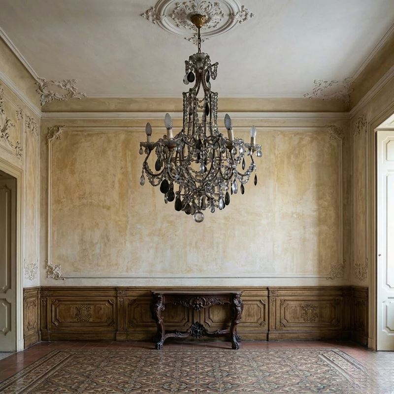 Lampadario con brindoli a 6 luci