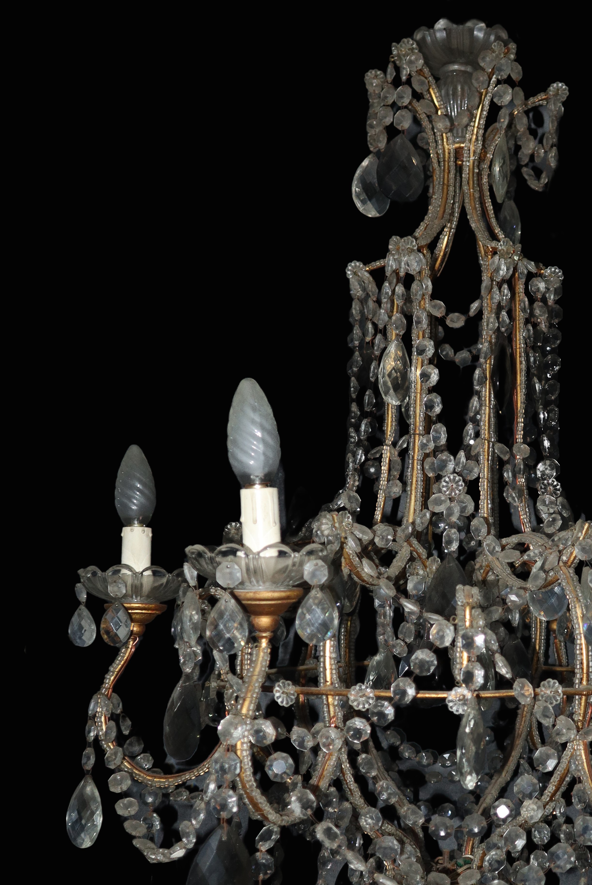 Lampadario con brindoli a 6 luci