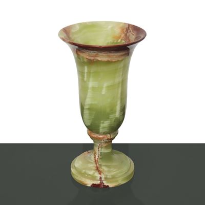 Vaso in Onice sui Toni del Verde