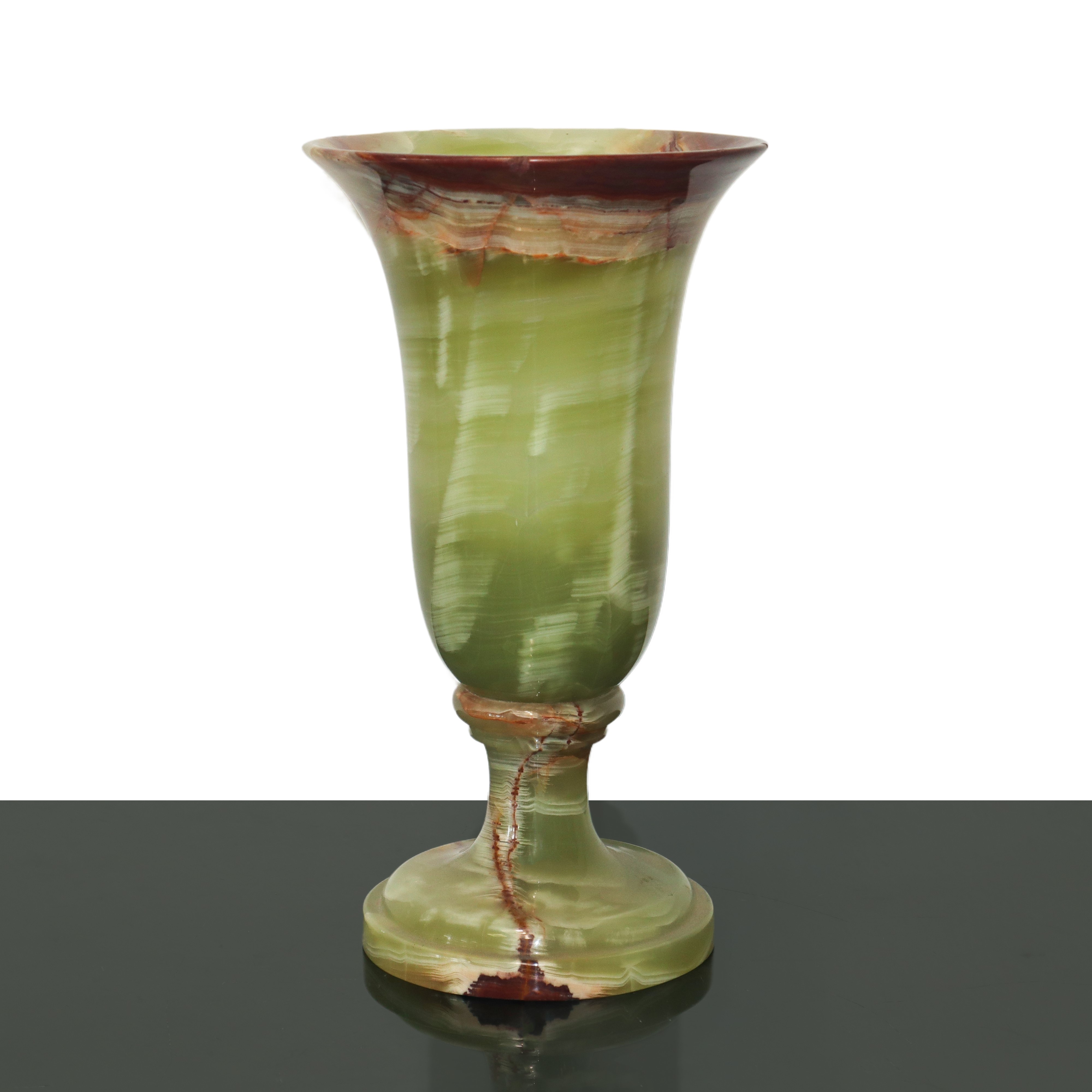 Vaso in Onice sui Toni del Verde