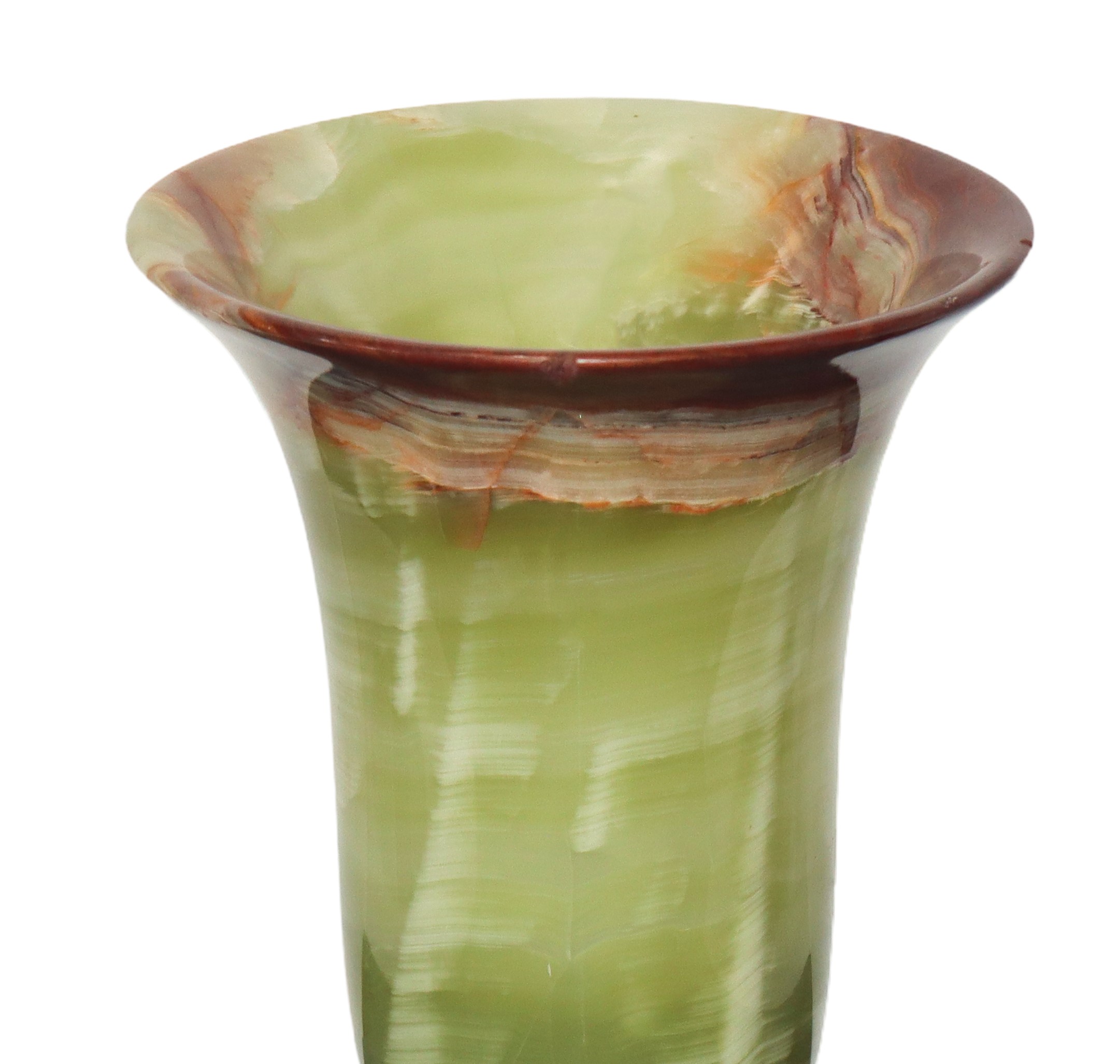 Vaso in Onice sui Toni del Verde