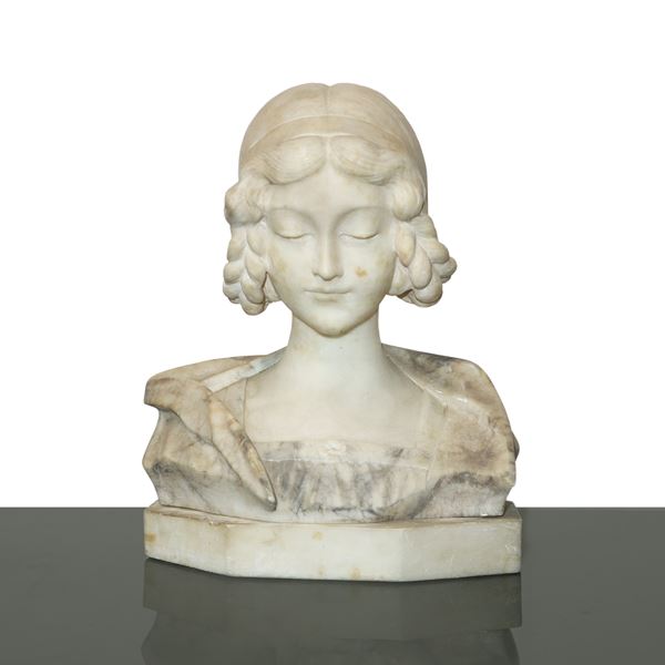 Marble bust of a girl