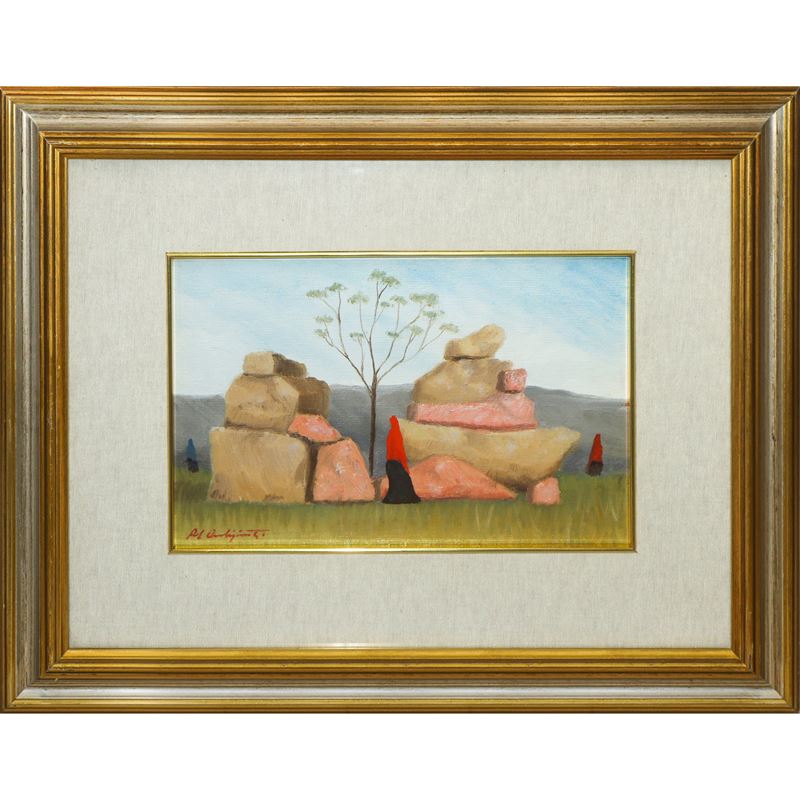 Raf Occhipinti - Paesaggio con Donne con Scialle Rosso