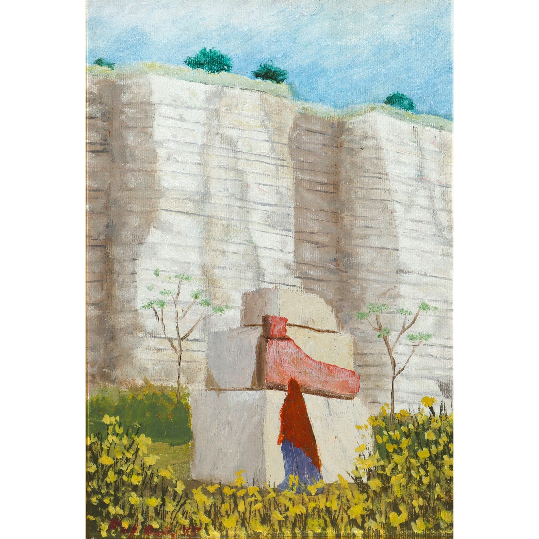 Raf Occhipinti - Paesaggio con Donne con Scialle Rosso