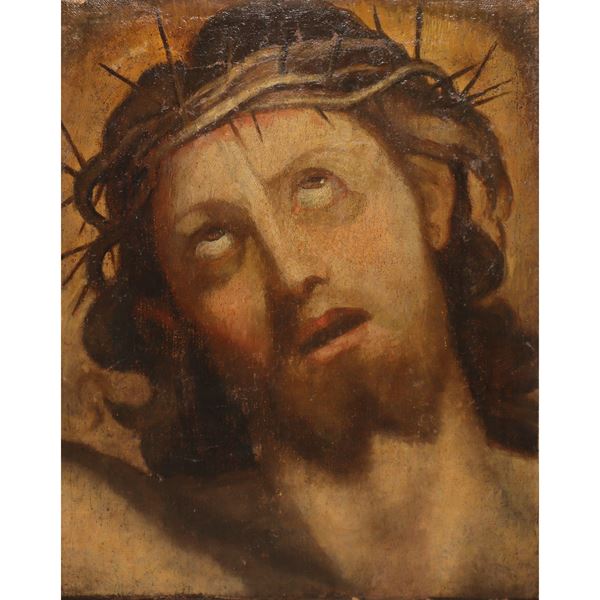 Face of Jesus crowned with thorns