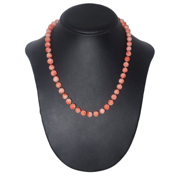 Pink coral necklace